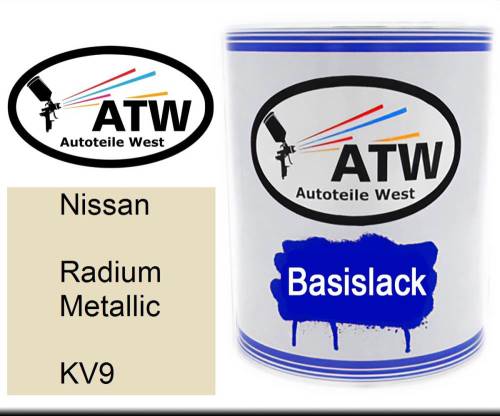 Nissan, Radium Metallic, KV9: 1L Lackdose, von ATW Autoteile West.